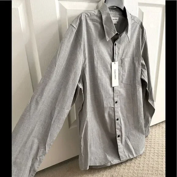 NWT Calvin Klein The Stretch-Cotton Shirt - Picture 6 of 12